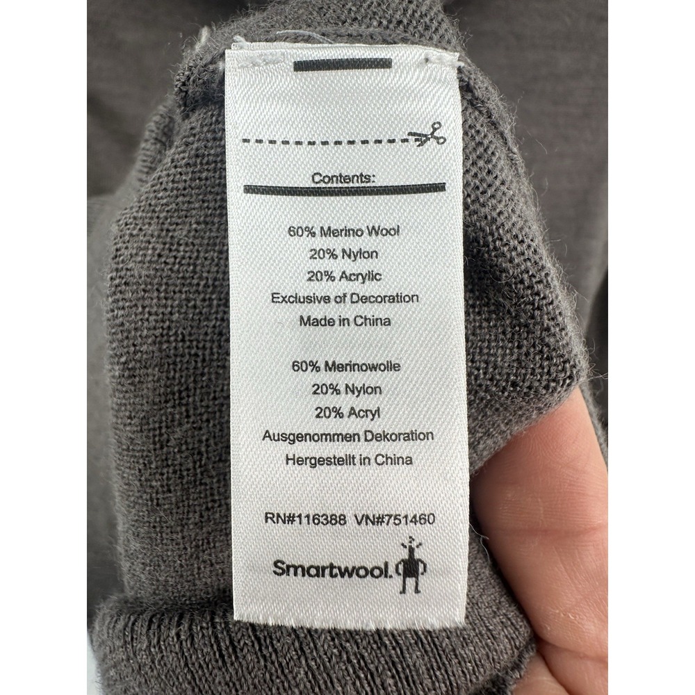 SmartWool Sweater Women's S Brown Black Hooded Half Zip Wool Pullover - Picture 5 of 8